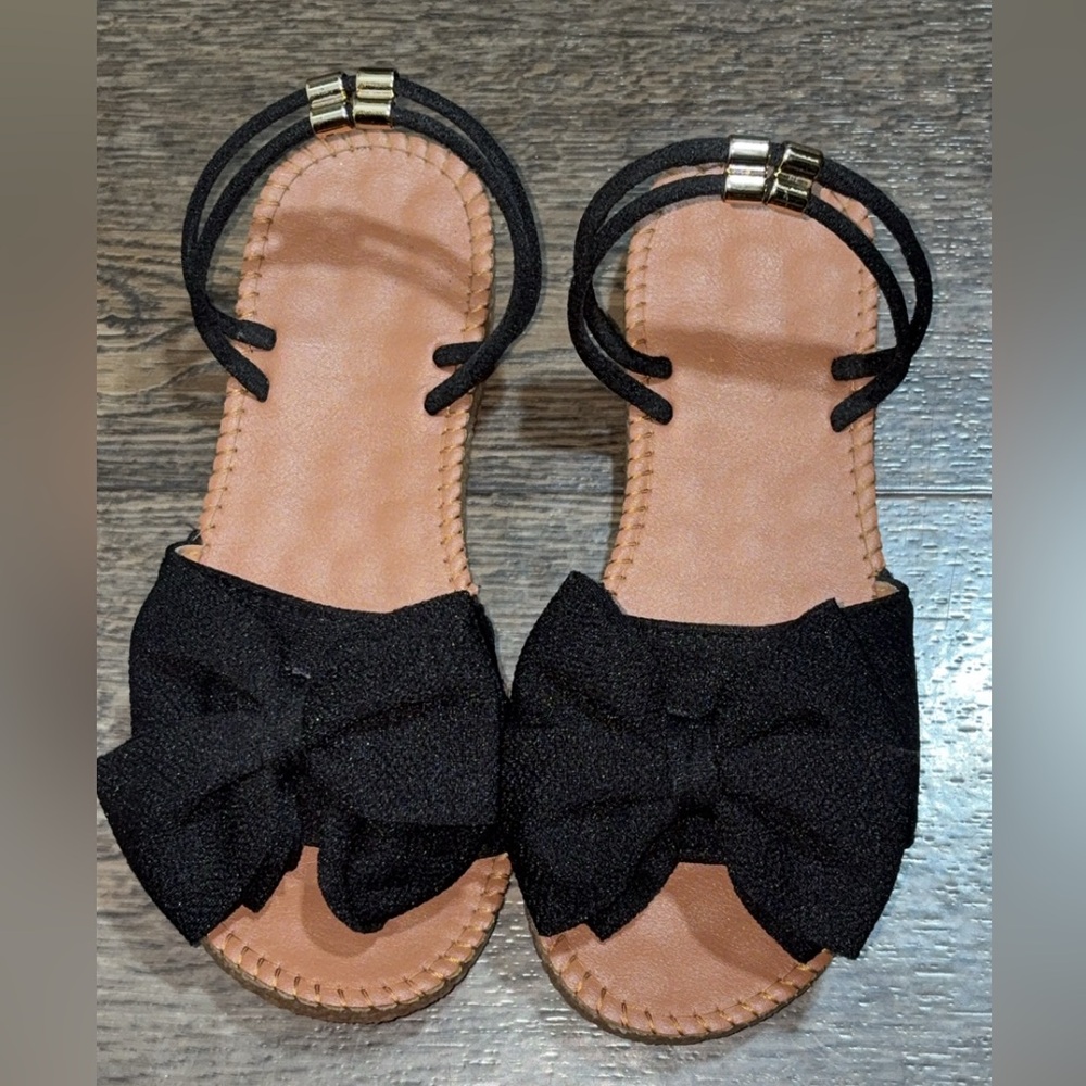 Black Bow Sandals